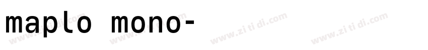 maplo mono字体转换